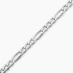 Bracelet Vivian Maille Alternee 1/3 Argent Blanc - Bracelets mailles Homme | Marc Orian