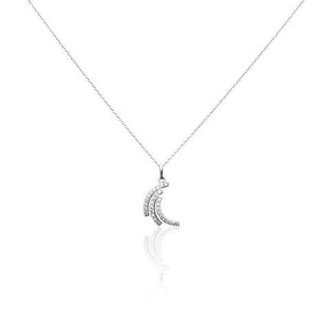 Collier Augustus Argent Blanc Oxyde De Zirconium - Colliers avec pierres Femme | Marc Orian