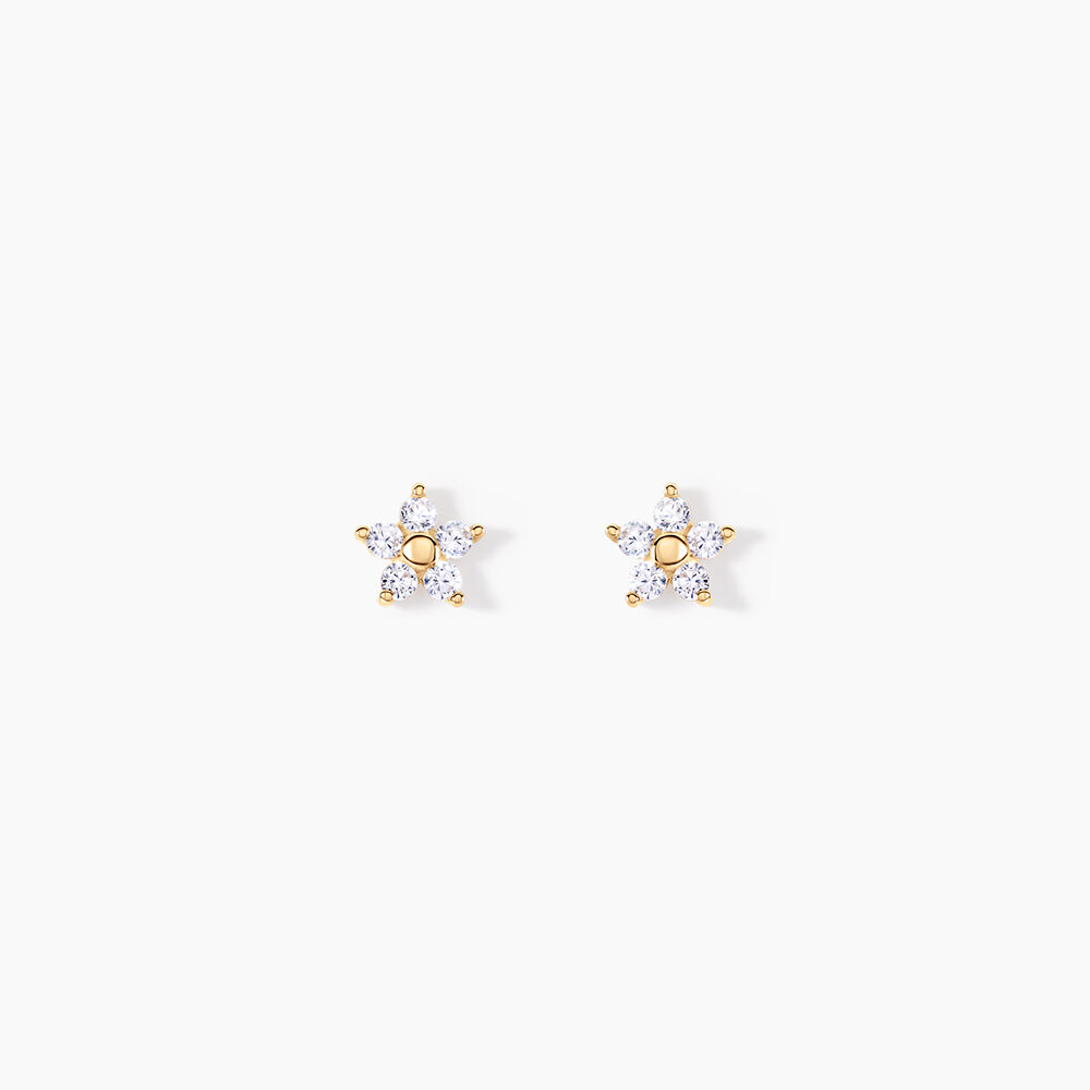 Boucles D'oreilles Puces Or Jaune Convallaria Oxydes - Puces Femme | Marc Orian