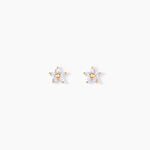 Boucles D'oreilles Puces Or Jaune Convallaria Oxydes - Puces Femme | Marc Orian