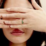 Bague Or Jaune Abelard Emeraudes Diamants - Bagues vintage Femme | Marc Orian