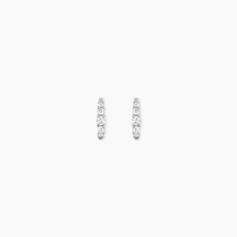 Cr&eacute;oles Anemone Argent Blanc Oxyde De Zirconium - Cr&eacute;oles Femme | Marc Orian