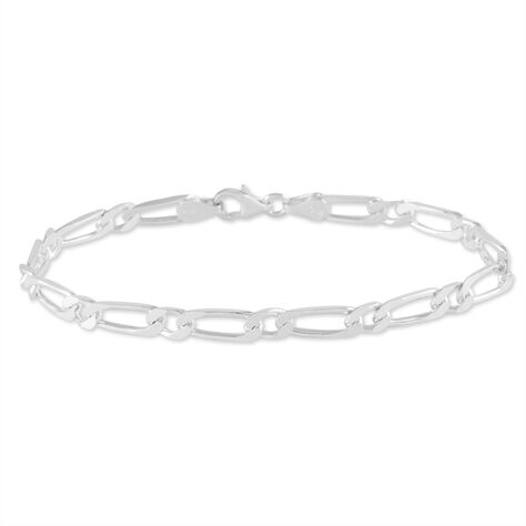 Bracelet Anilo Maille Alternee 1/1 Argent Blanc - Bracelets fantaisie Homme | Marc Orian