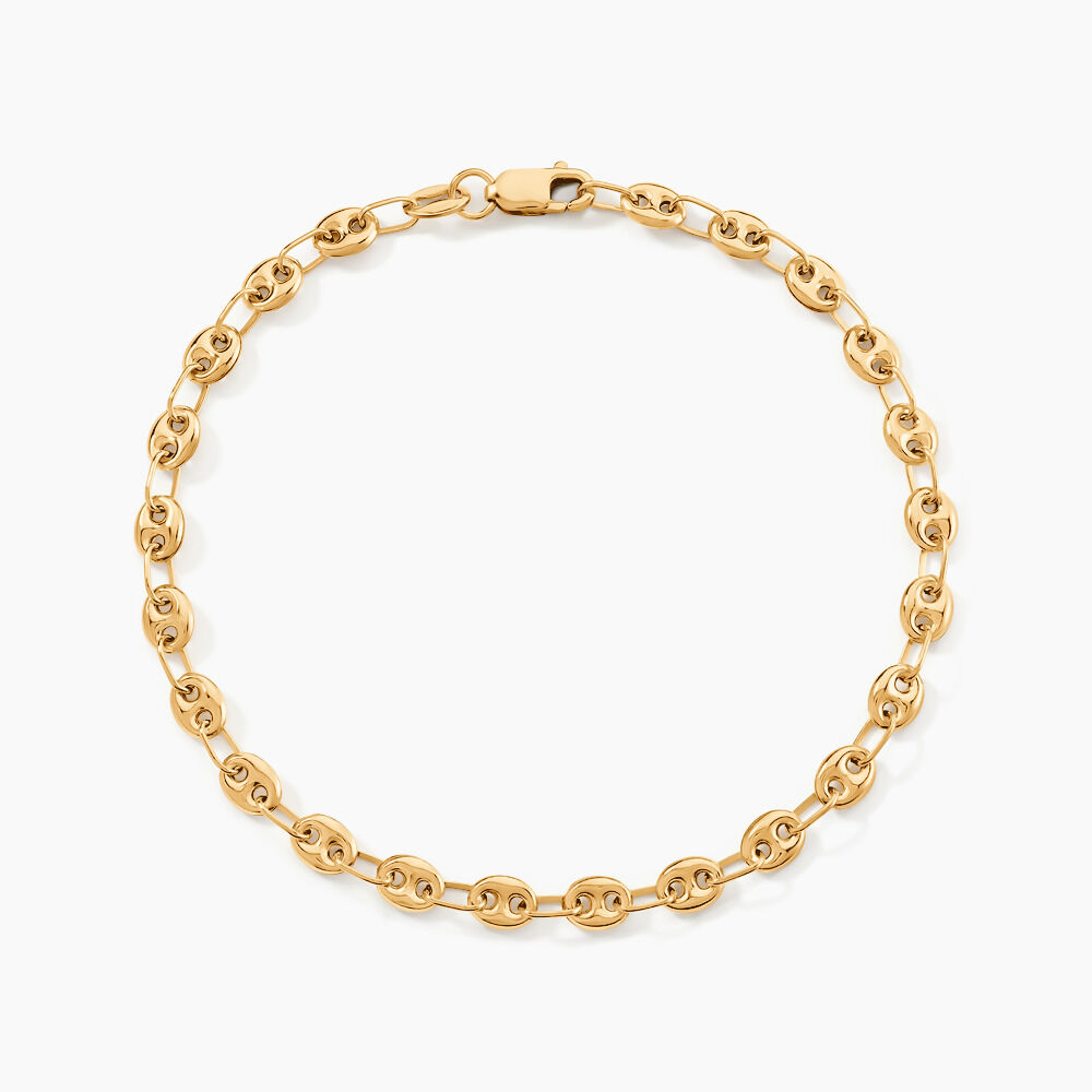 Bracelet Dami Maille Grain De Cafe Or Jaune - Bracelets mailles Femme | Marc Orian