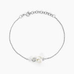 Bracelet Dua Argent Blanc Perle De Culture Oxyde De Zirconium - Bracelets fantaisie Femme | Marc Orian