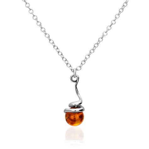 Collier Famata Argent Blanc Ambre - Colliers avec pierres Femme | Marc Orian