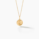 Pendentif Ange Rond Sable Or Jaune - Bijoux personnalis&eacute;s Famille | Marc Orian