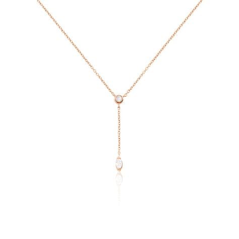 Collier Kenta Argent Rose Oxyde De Zirconium - Colliers avec pierres Femme | Marc Orian