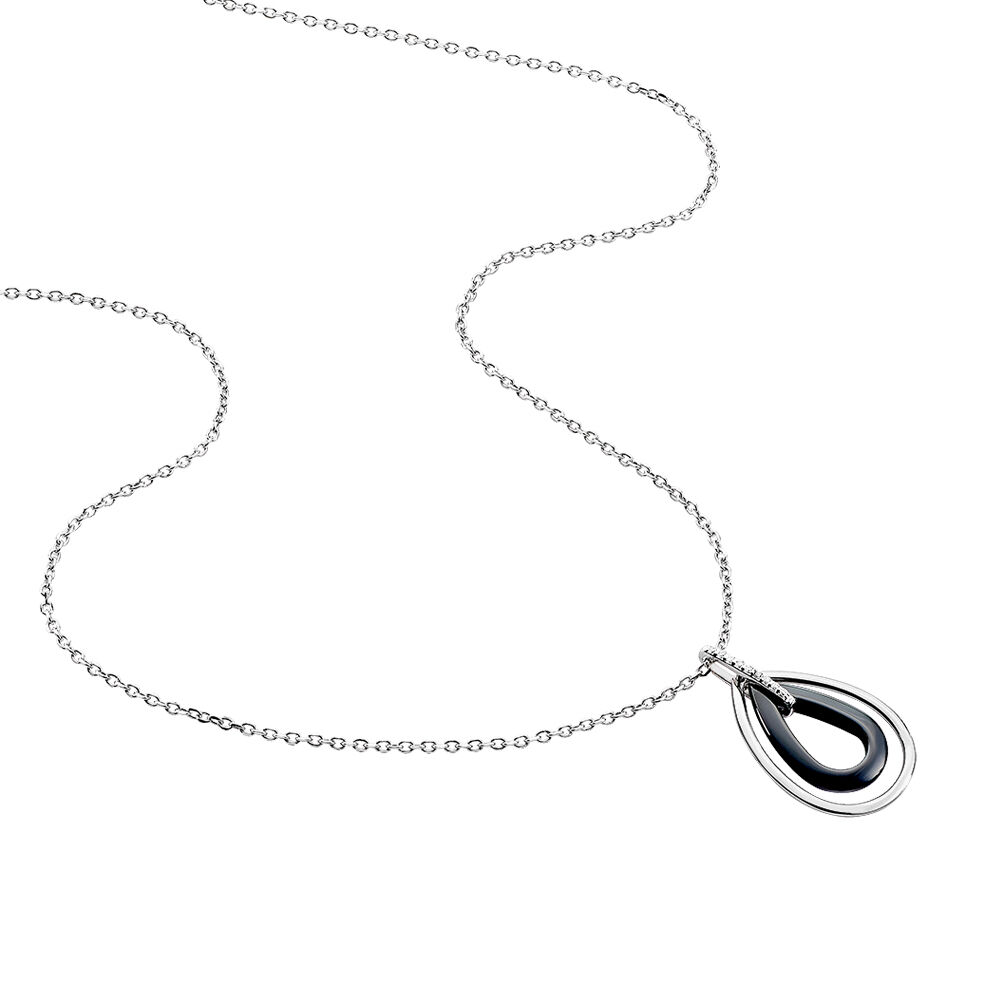 Collier Alican Argent Blanc Oxyde De Zirconium Et Céramique - Colliers avec pierres Femme | Marc Orian