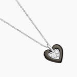 Collier Clarah Argent Blanc C&eacute;ramique Et Oxyde De Zirconium - Colliers avec pierres Femme | Marc Orian