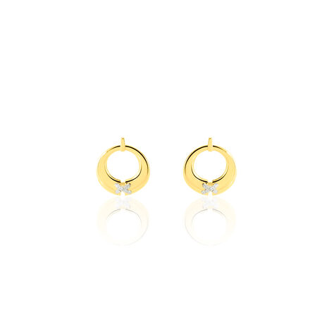 Boucles D'oreilles Pendantes Or Jaune Oxyde De Zirconium - Pendantes Femme | Marc Orian