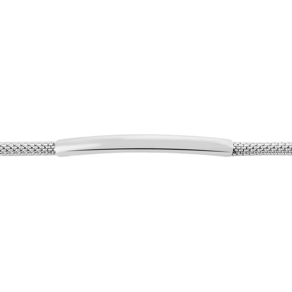 Bracelet Aedan Maille Popcorn Acier Blanc - Bracelets chaînes Femme | Marc Orian