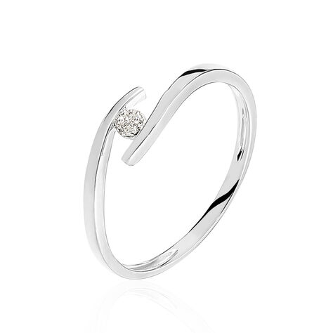 Bague Nolah Or Blanc Diamant - Bagues Solitaire Femme | Marc Orian