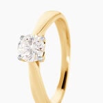 Bague Solitaire Vicoeuria Or Jaune Diamant Synth&eacute;tique - Parures de mariage Femme | Marc Orian