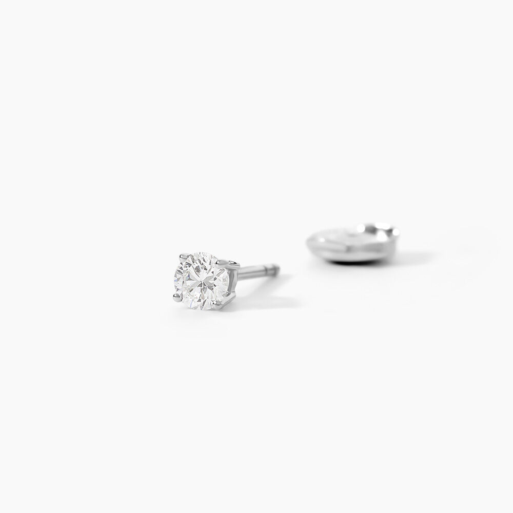 Boucles D'oreilles Puces One Or Jaune Diamants - Boucles d'oreilles mariage Femme | Marc Orian