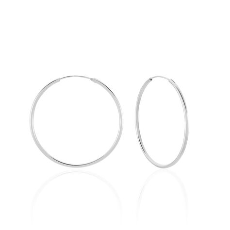 Créoles Argent Blanc Olympia - Créoles Femme | Marc Orian