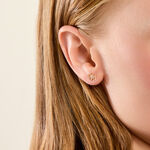 Boucles D'Oreilles Puces Philine Argent Dor&eacute; A L'Or 750/1000 Oxyde De Zirconium - Puces Enfant | Marc Orian