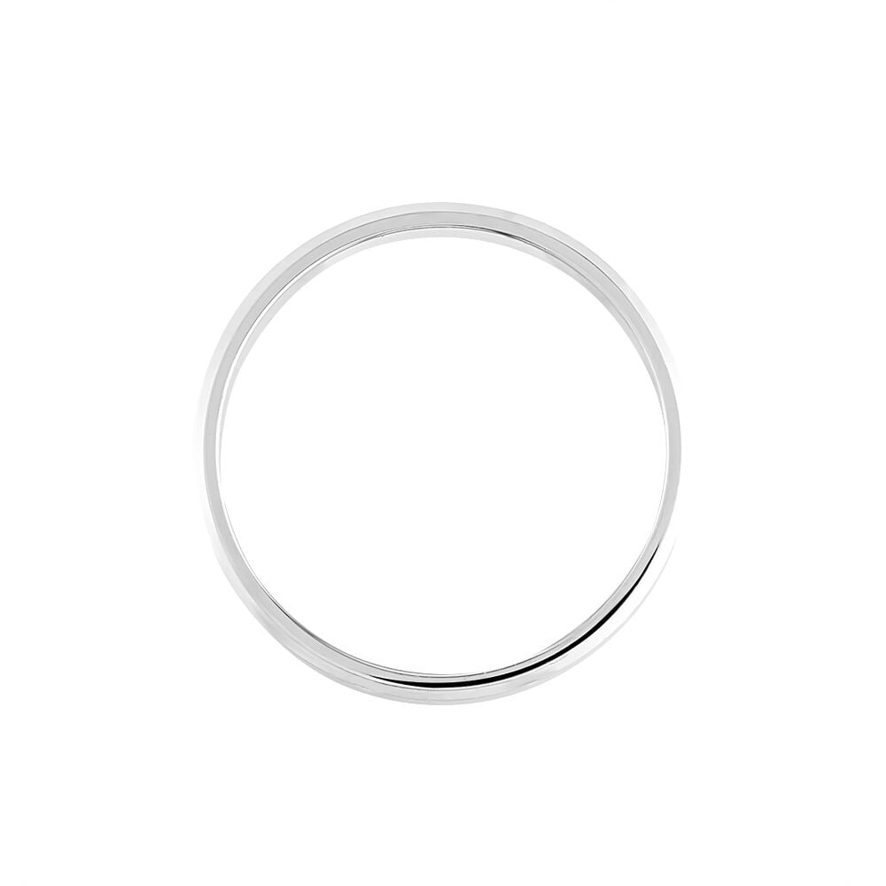 Alliance Inayah Ruban Plat Argent Blanc - Alliances duo Famille | Marc Orian