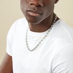 Collier Carrus Maille Grain De Cafe Argent Blanc - Chaines Homme | Marc Orian