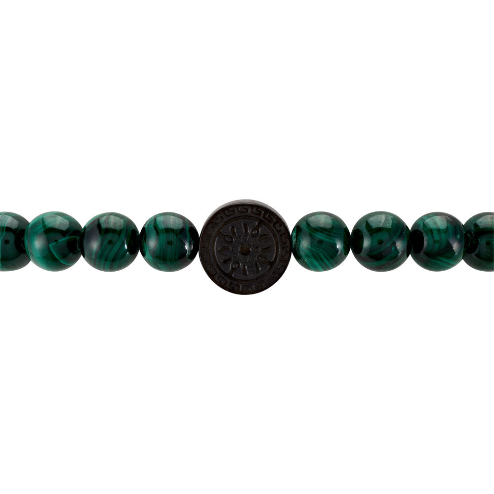 Bracelet Jourdan Acier Noir Malachite - Bracelets chaînes Homme | Marc Orian