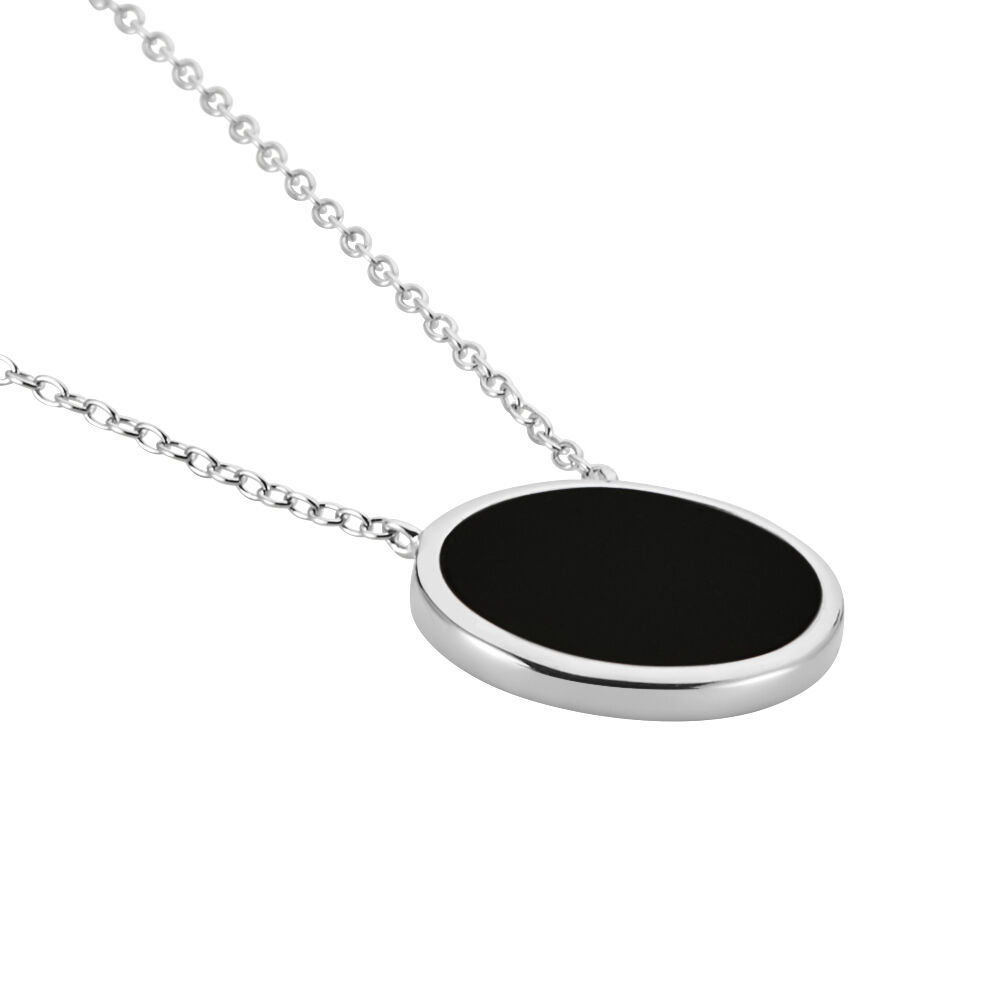 Collier Damioen Argent Blanc Agate - Colliers avec pierres Femme | Marc Orian