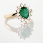 Bague Vladimir Or Jaune Emeraude Diamants - Bagues vintage Femme | Marc Orian