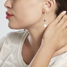 Boucles D'oreilles Pendantes Angeles Argent Blanc Oxyde De Zirconium - Boucles d'oreilles Pendantes Femme | Marc Orian