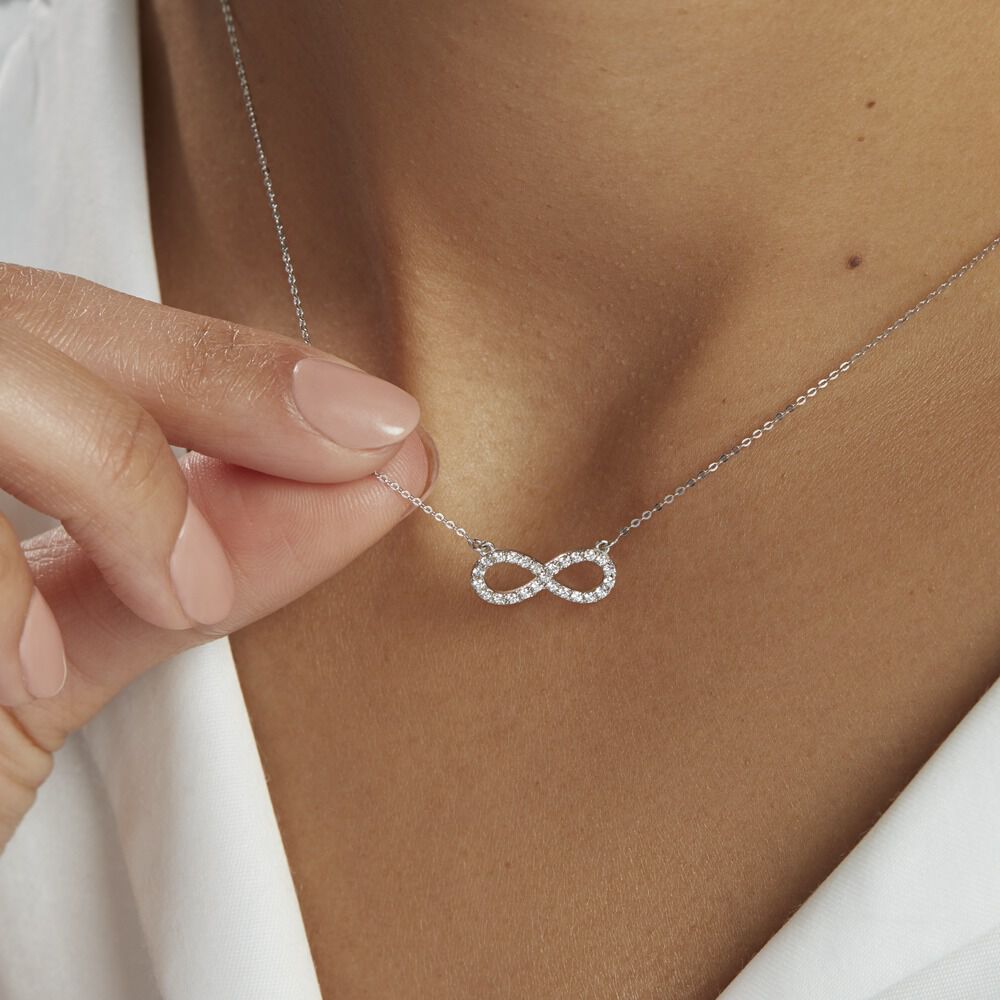 Collier Klothilda Or Blanc Oxyde De Zirconium - Colliers avec pierres Femme | Marc Orian