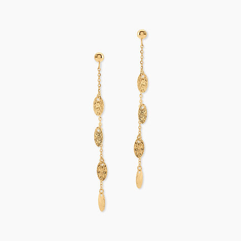 Boucles D'Oreilles Pendantes Florrie Or Jaune - Boucles d'oreilles pampille Femme | Marc Orian
