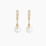 Boucles D'oreilles Pendantes Louise-marie Or Jaune Perle De Culture - Boucles d'oreilles mariage Femme | Marc Orian