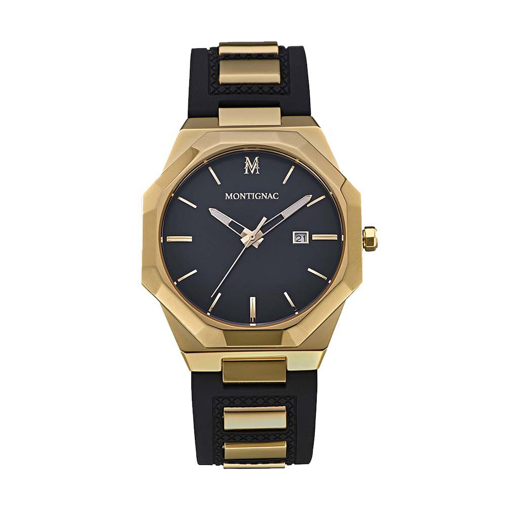 Montre Montignac Octogon Noir - Montres étanches Homme | Marc Orian