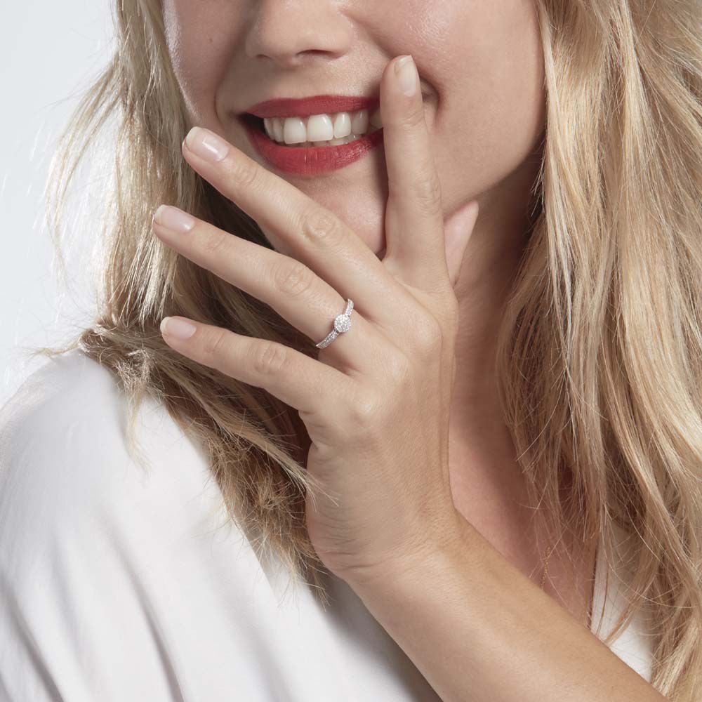 Bague Lisyae Or Blanc Diamants - Bagues pierres précieuses Femme | Marc Orian