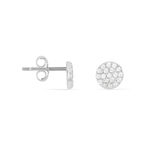 Boucles D'oreilles Puces Angeles Argent Blanc Oxyde De Zirconium - Puces Femme | Marc Orian