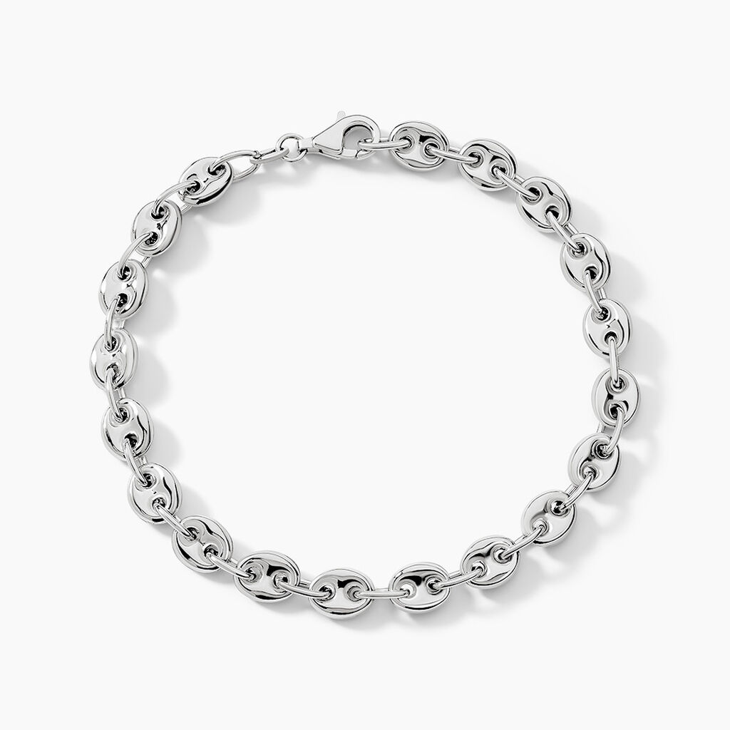 Bracelet Carrus Argent Blanc - Bracelets mailles Homme | Marc Orian