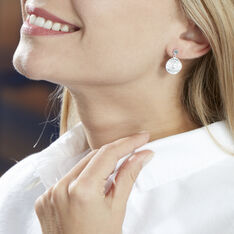 Boucles D'oreilles Pendantes Maellie Argent Blanc Oxyde De Zirconium - Boucles d'oreilles Pendantes Femme | Marc Orian