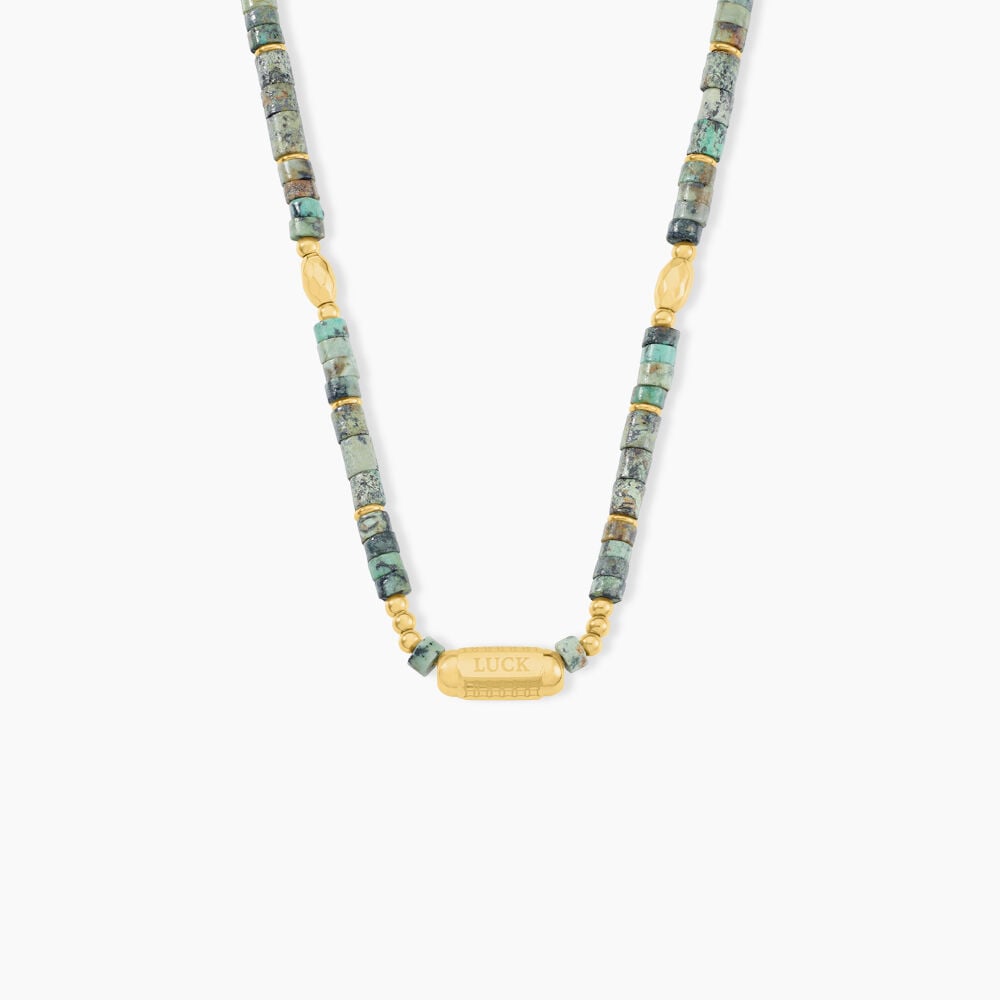 Collier Athena Acier Jaune Turquoise - Colliers avec pierres Femme | Marc Orian