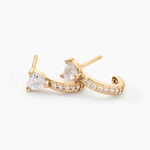 Cr&eacute;oles Po&eacute;sie Ros&eacute;e Plaque Or Jaune Oxyde De Zirconium - Cr&eacute;oles Femme | Marc Orian