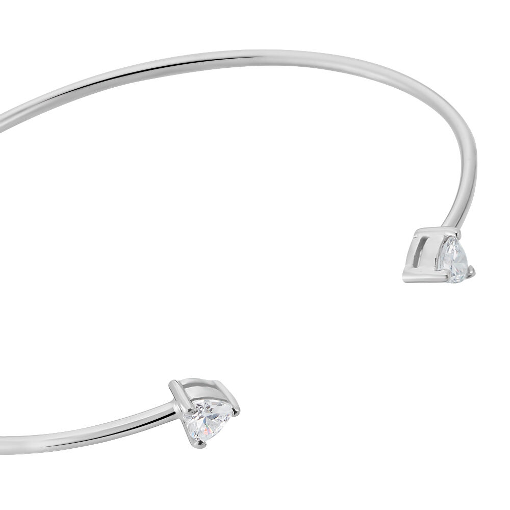 Bracelet Jonc Andriana Argent Blanc Oxyde De Zirconium - Bracelets joncs Femme | Marc Orian