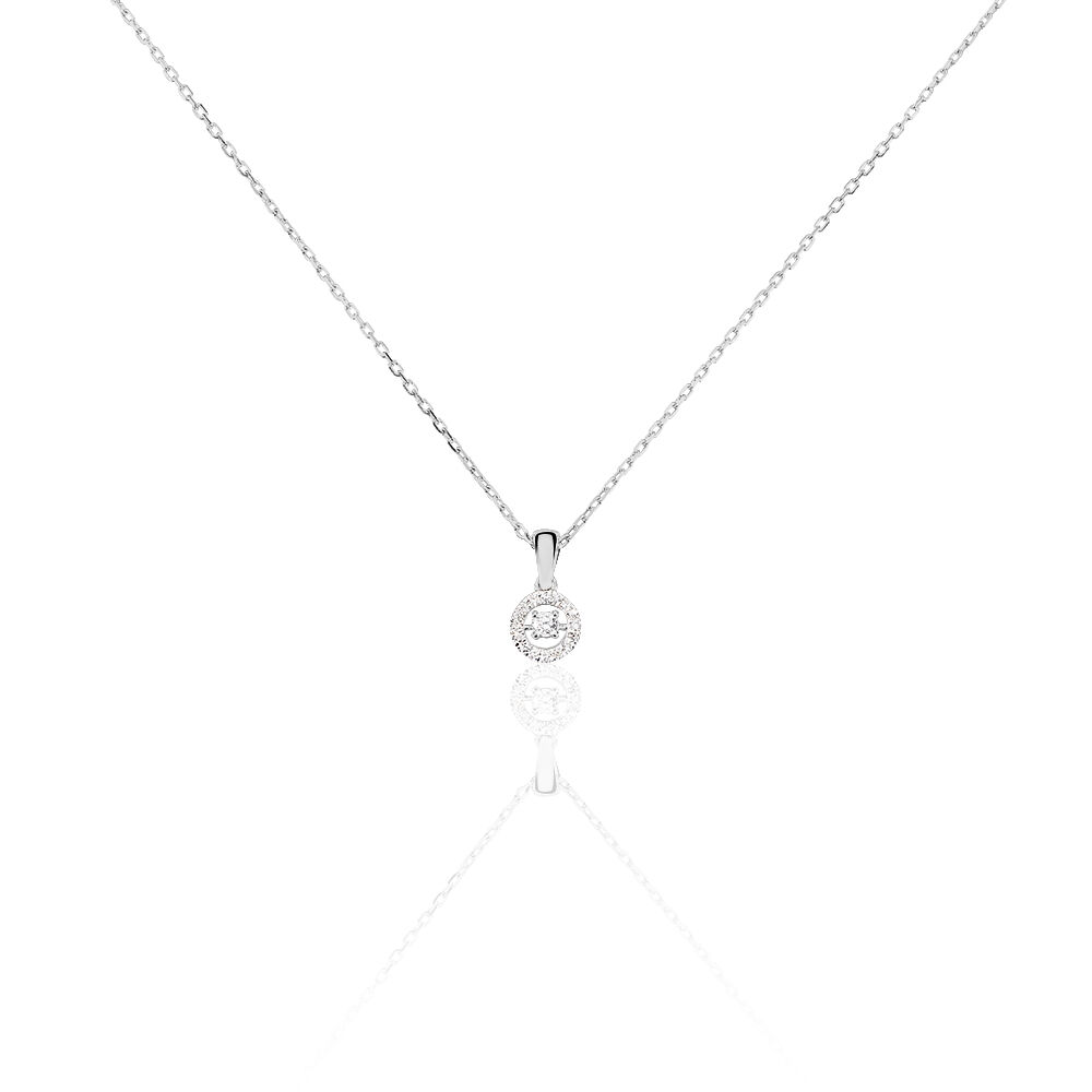 Collier Domitia Or Blanc Diamant - Colliers avec pierres Femme | Marc Orian