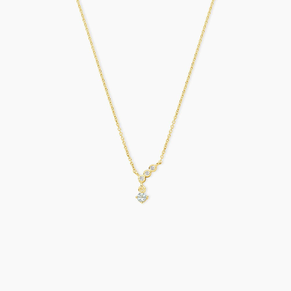 Collier Poem Argent Jaune Topaze Oxyde De Zirconium - Colliers avec pierres Femme | Marc Orian
