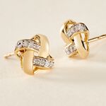 Boucles D'oreilles Puces Nyree Or Jaune Diamant - Puces Femme | Marc Orian