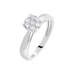 Bague Solitaire Charlene Or Blanc Diamant Synthetique - Parures de mariage Femme | Marc Orian