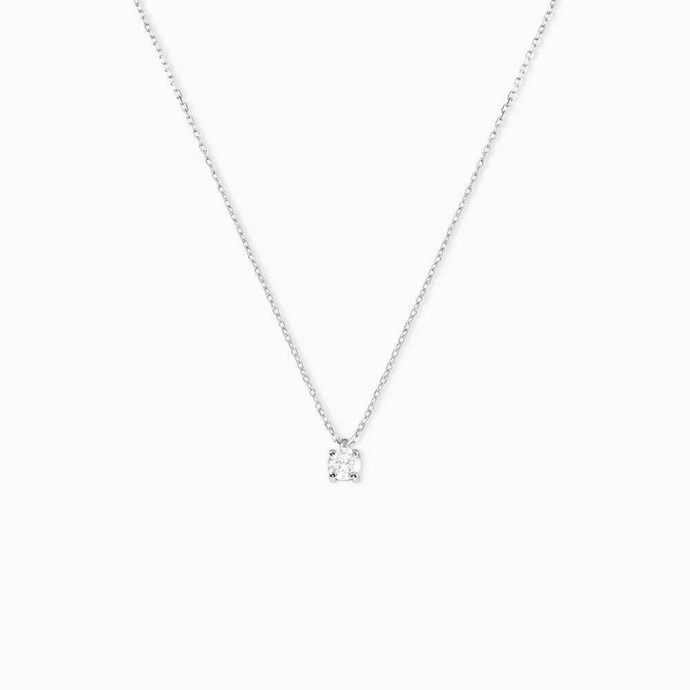Collier Elfa Or Blanc Diamant - Colliers avec pierres Femme | Marc Orian