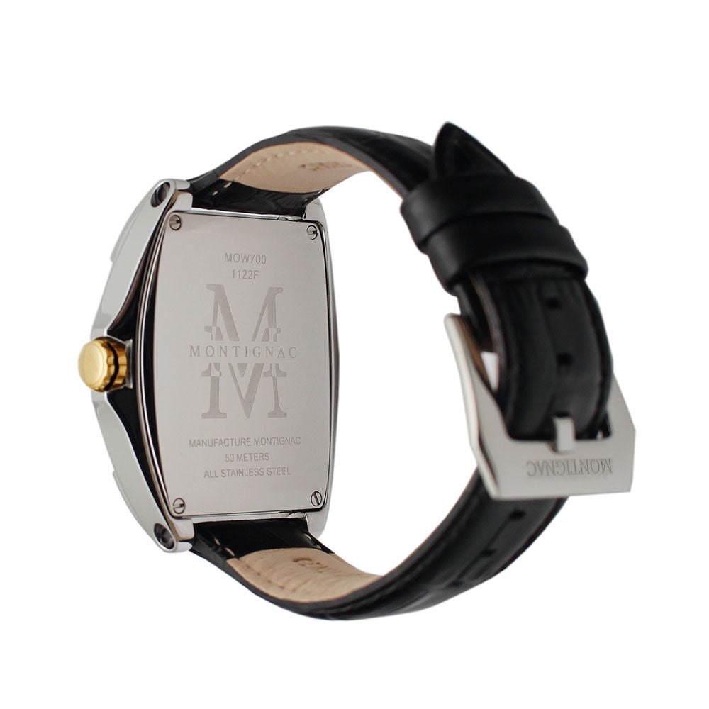 Montre Montignac Tonneau Noir - Montres étanches Homme | Marc Orian