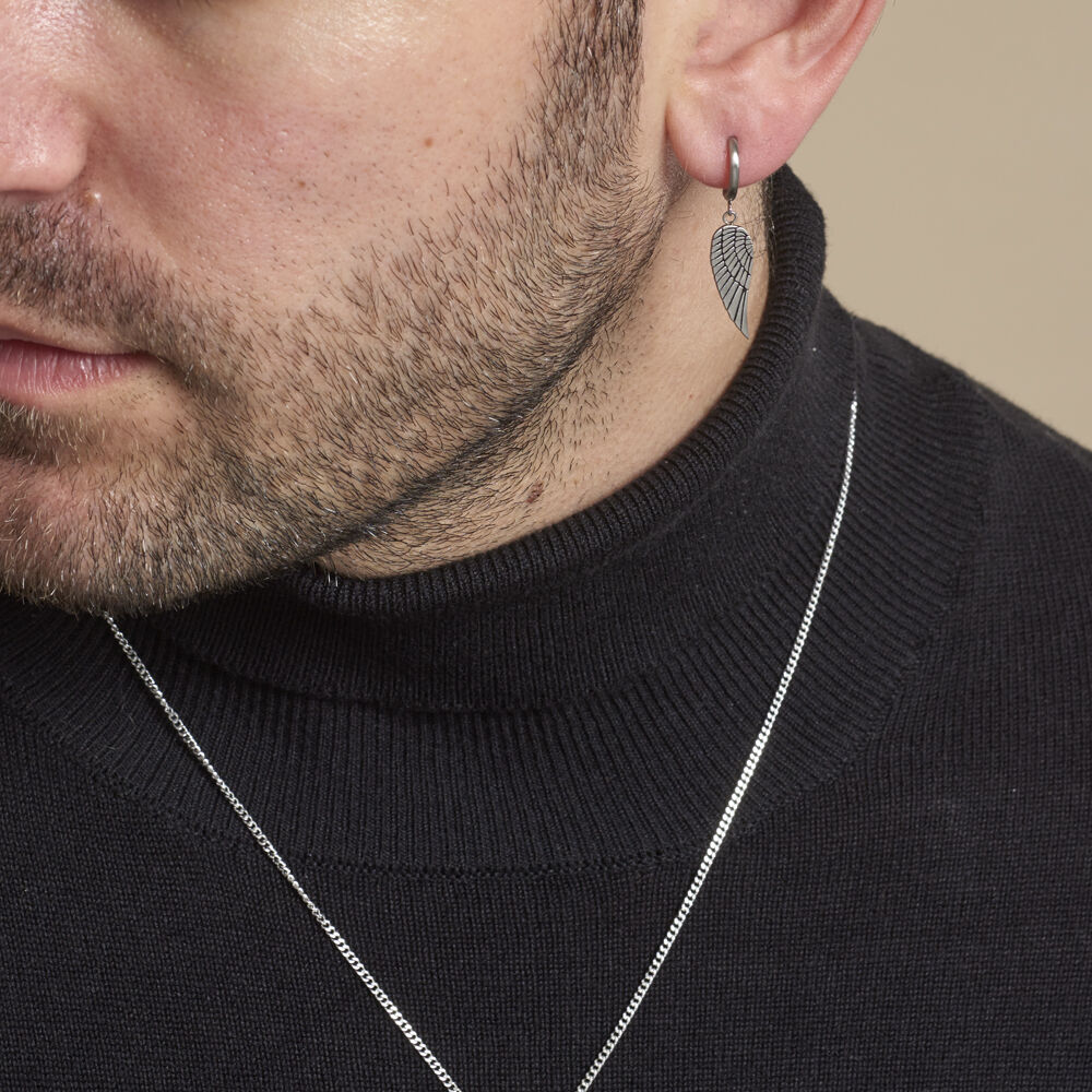 Créole Unitaire Angyalka Acier Blanc - Piercings d'oreilles Homme | Marc Orian