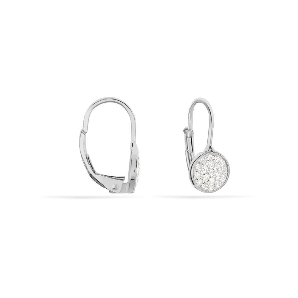 Boucles D'oreilles Pendantes Maximine Argent Blanc Oxyde De Zirconium - Pendantes Femme | Marc Orian