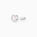 Boucles D'Oreilles Puces Ecume Argent Blanc Perle De Culture - Puces Femme | Marc Orian