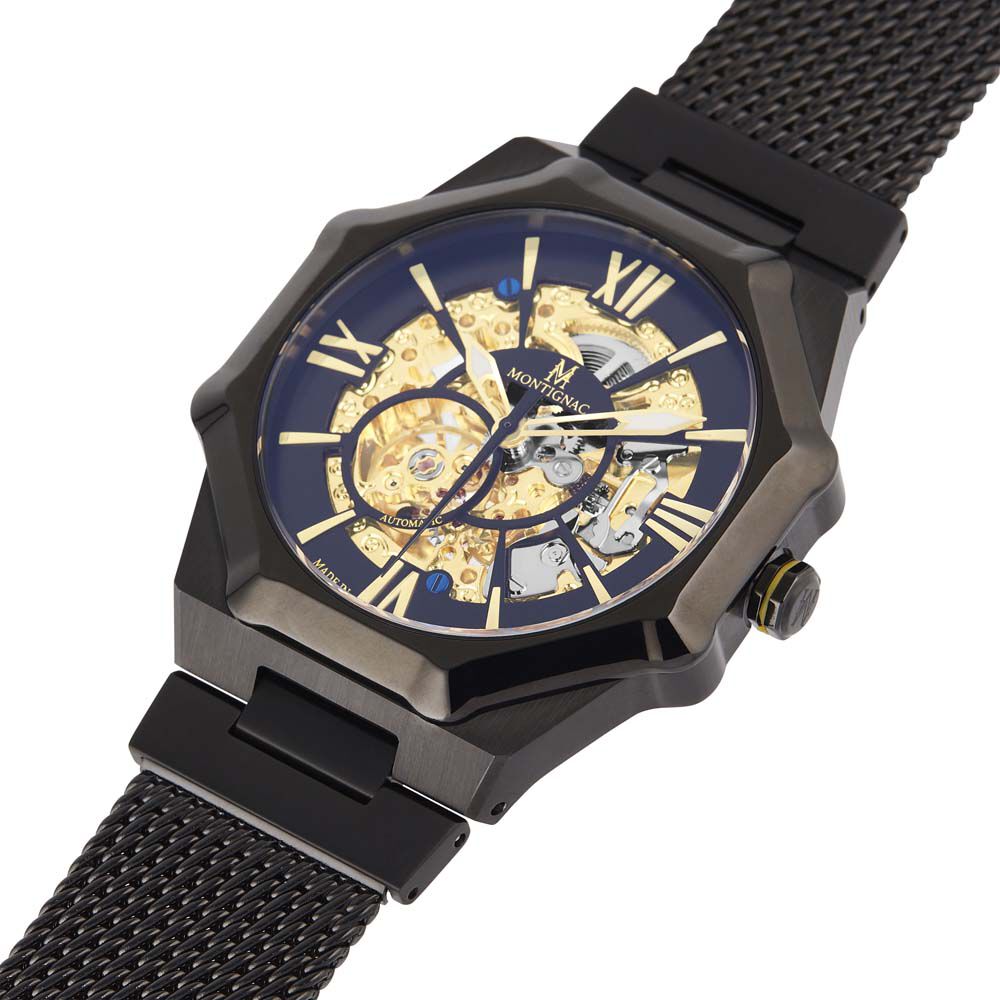 Montre Montignac Octogon Automatique Noir - Montres automatiques Homme | Marc Orian