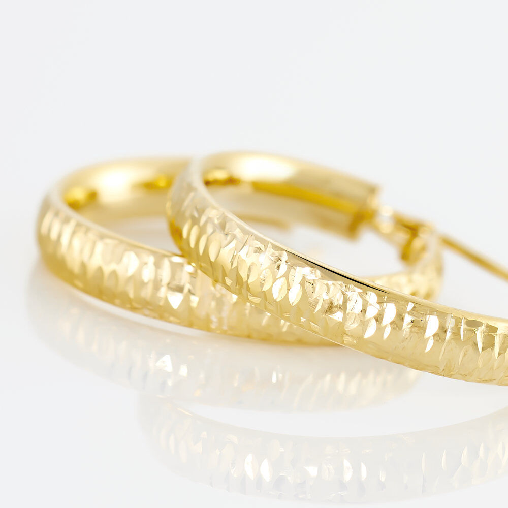 Cr&eacute;oles Dea Diamantees Fil Plat Or Jaune - Cr&eacute;oles Femme | Marc Orian