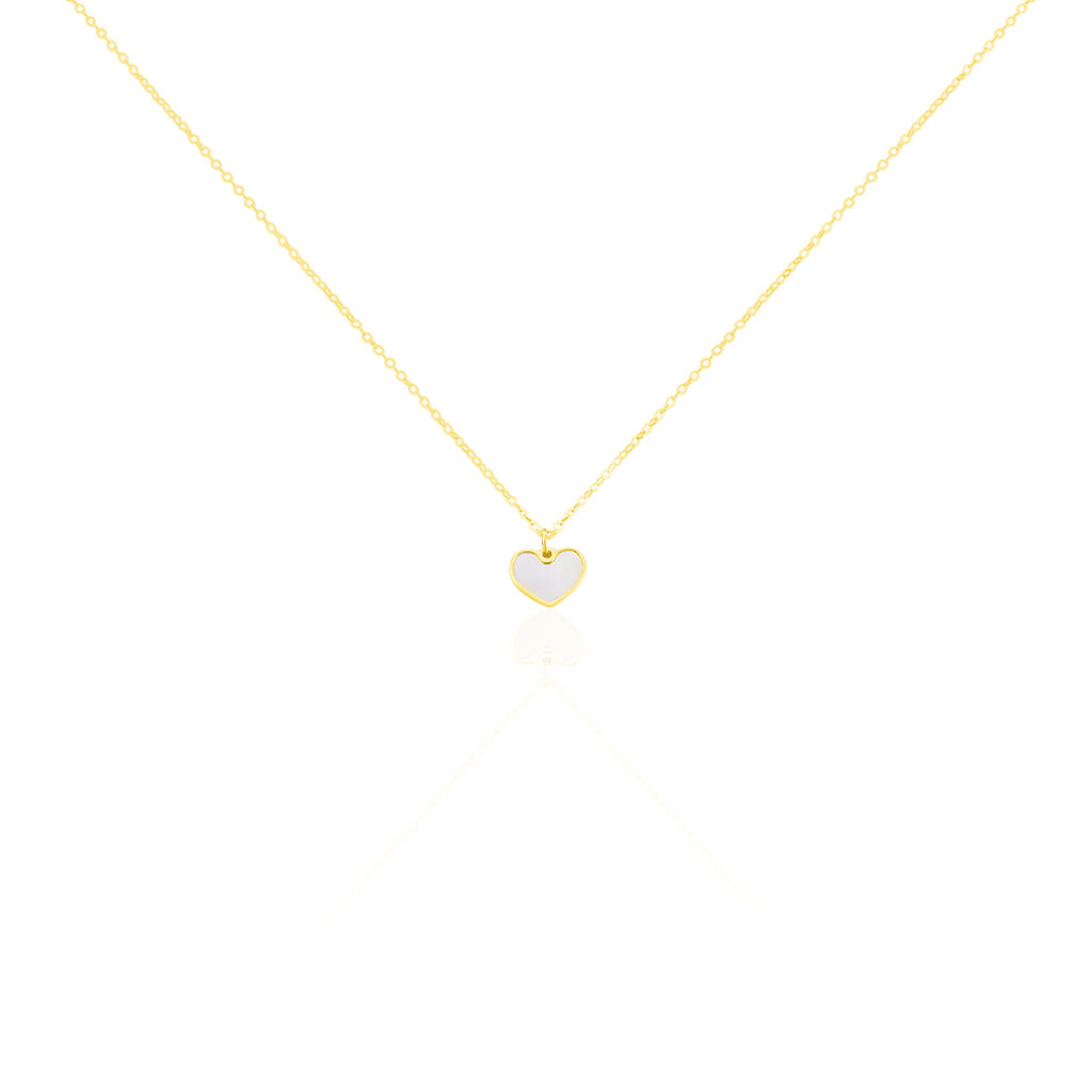 Collier Amaryllis Coeur Or Jaune Nacre - Colliers avec pierres Enfant | Marc Orian